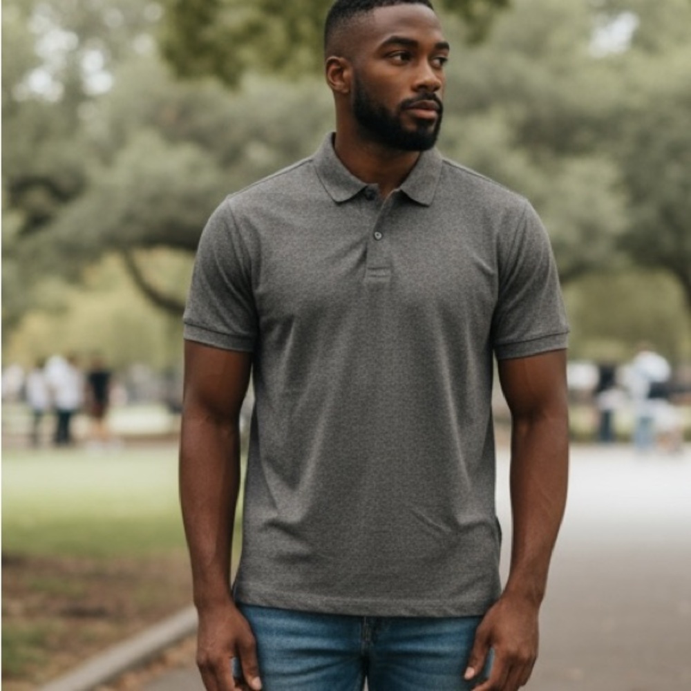 32 Degrees Heather Gray Polo L NWT | Cooling Comfort Casual Everyday Shirt